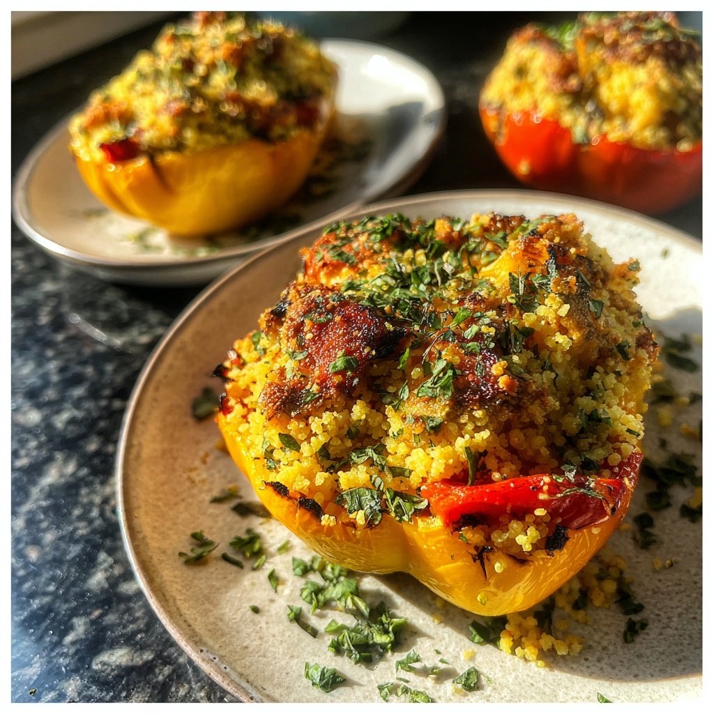 Gefüllte Auberginen mit Couscous