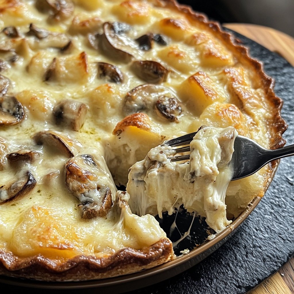 Kartoffelauflauf mit Pilzen