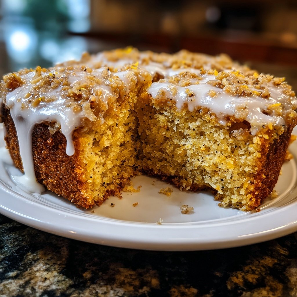 Zitronenkuchen mit Mohn
