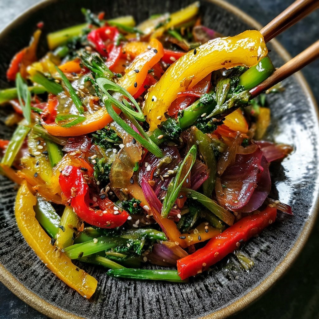 Gemüsepfanne mit Ingwer