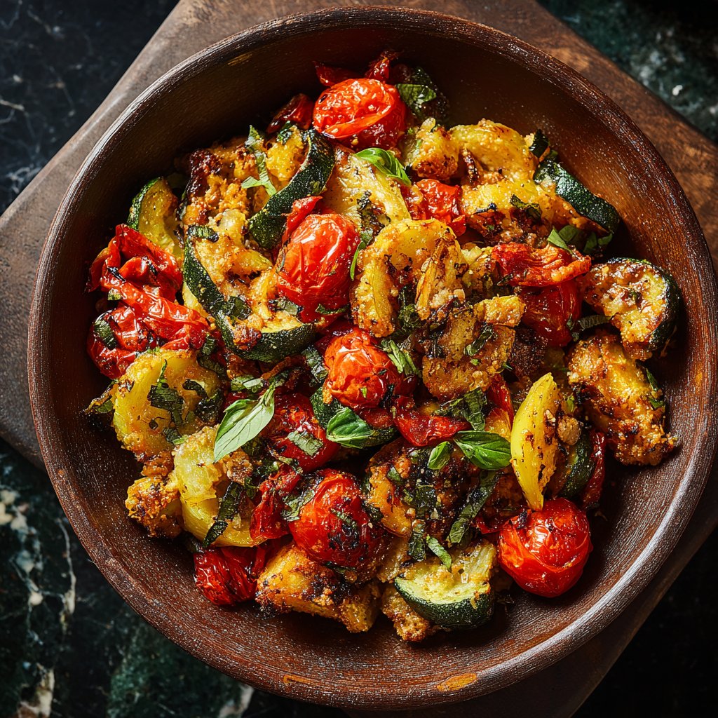 Mittagessen leicht mit Ofengemüse