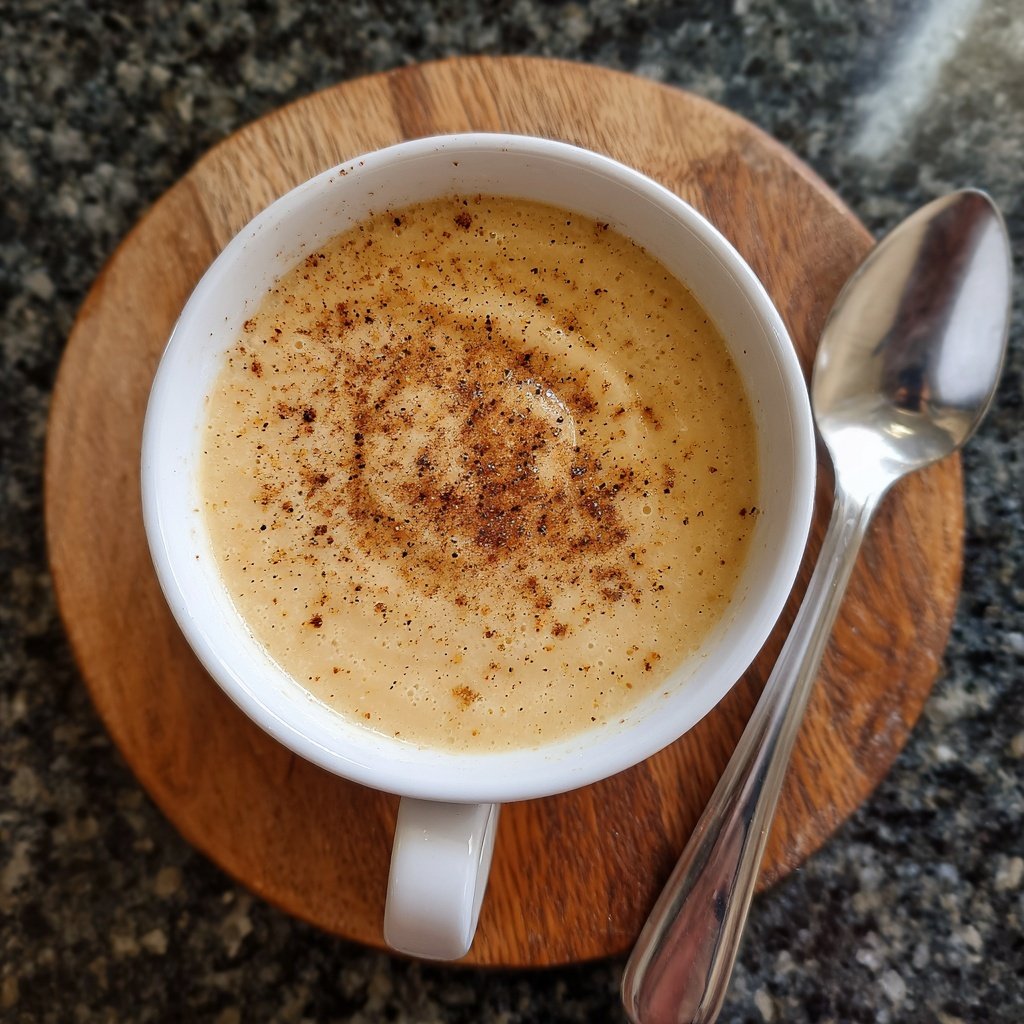 Cremige Blumenkohlsuppe mit Muskat