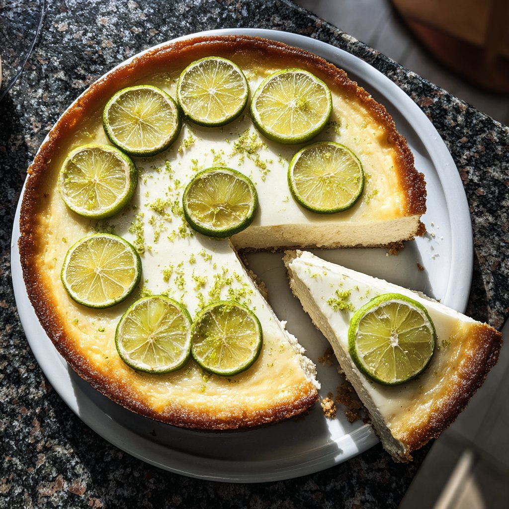 Käsekuchen mit Quark und Limette